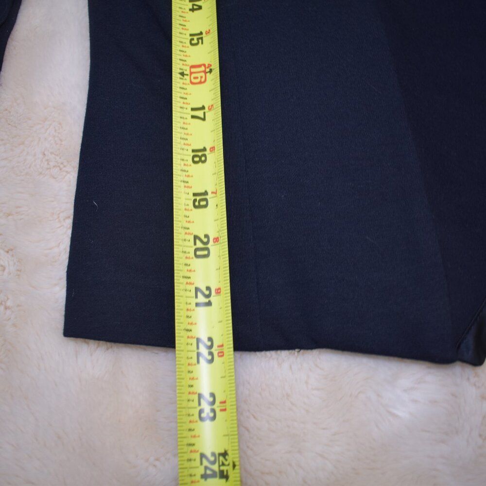 Vintage Cache Black Open Front Blazer Women’s 8 Ruffled Dressy Suit Jacket - Picture 8 of 15